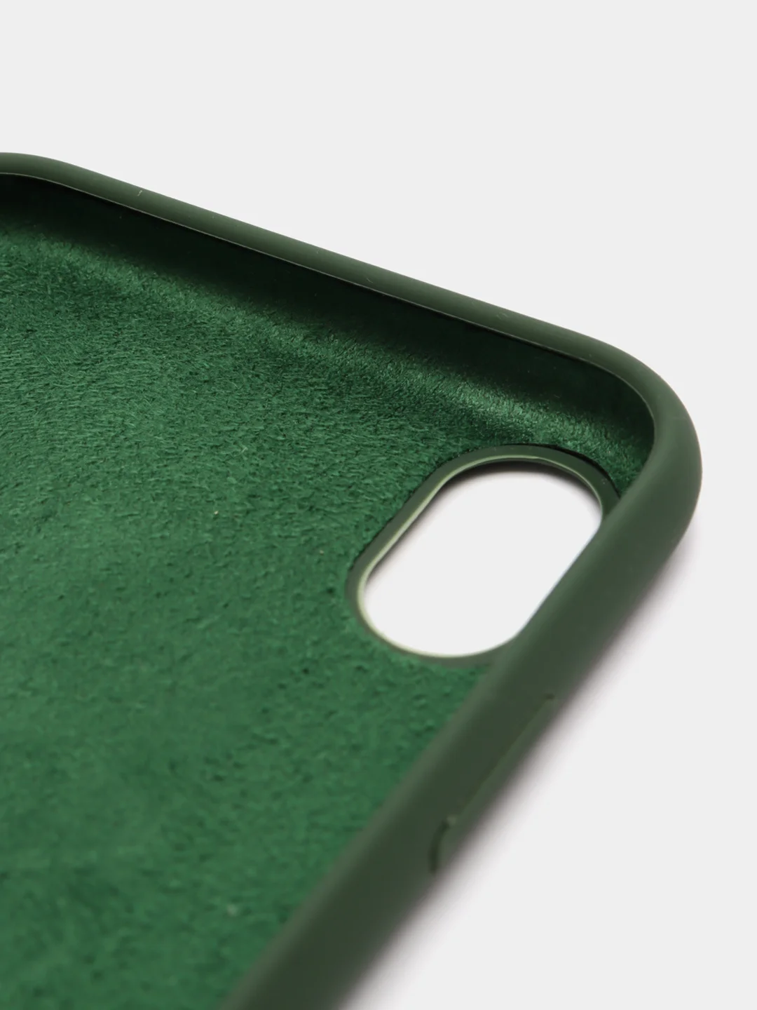 Зеленый силиконовый чехол Silicone Case для iPhone XR (Айфон ХР), с бархатистым покрытием внутри