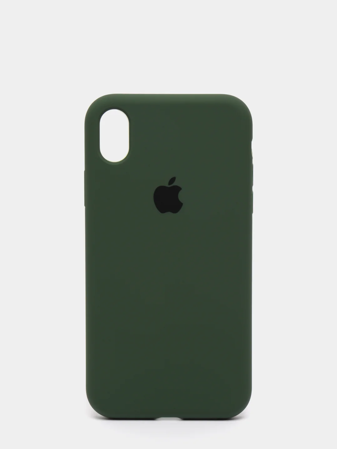 Зеленый силиконовый чехол Silicone Case для iPhone XR (Айфон ХР), с бархатистым покрытием внутри
