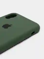 Зеленый силиконовый чехол Silicone Case для iPhone XR (Айфон ХР), с бархатистым покрытием внутри