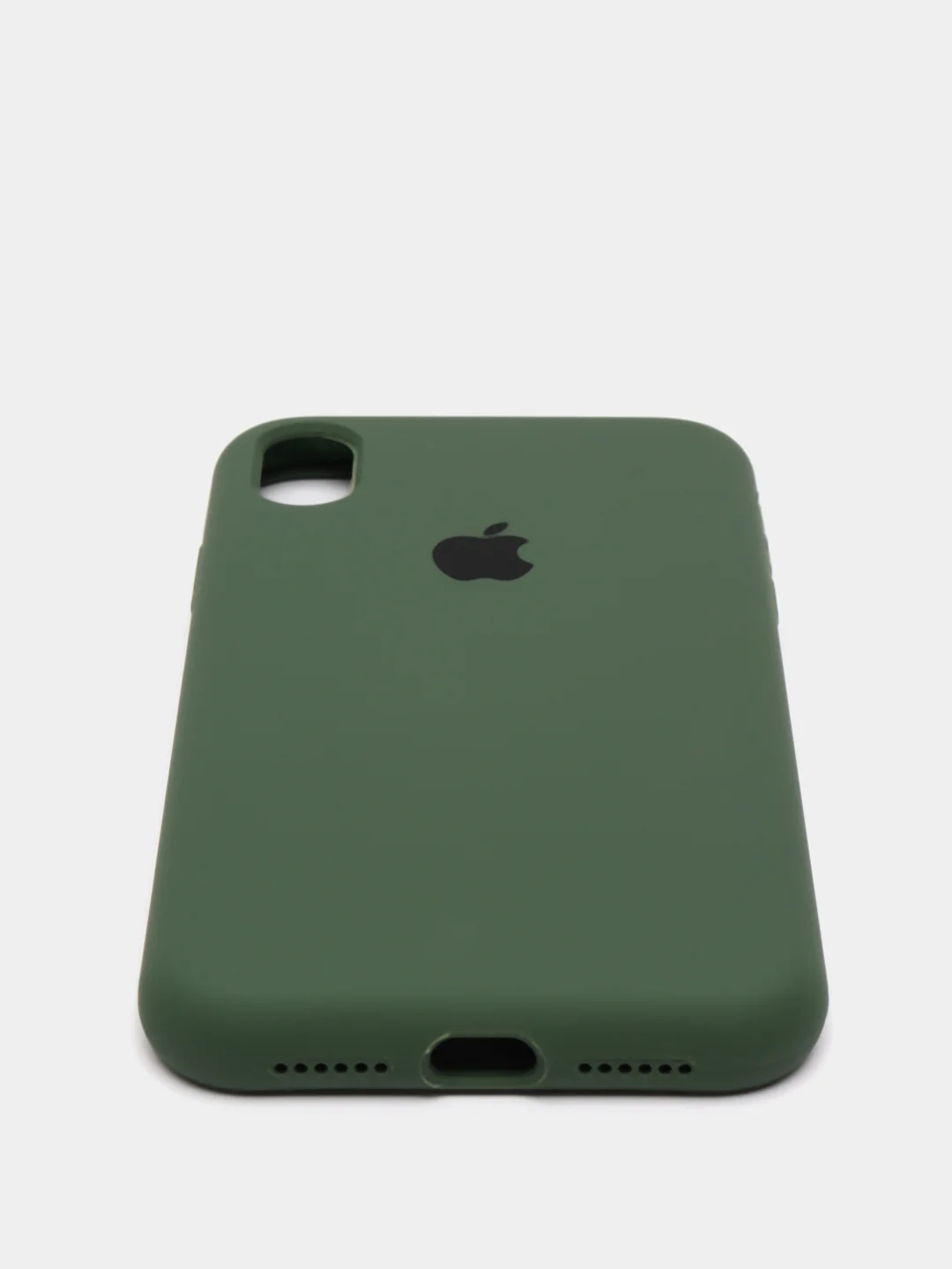 Зеленый силиконовый чехол Silicone Case для iPhone XR (Айфон ХР), с бархатистым покрытием внутри