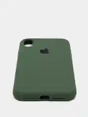 Зеленый силиконовый чехол Silicone Case для iPhone XR (Айфон ХР), с бархатистым покрытием внутри