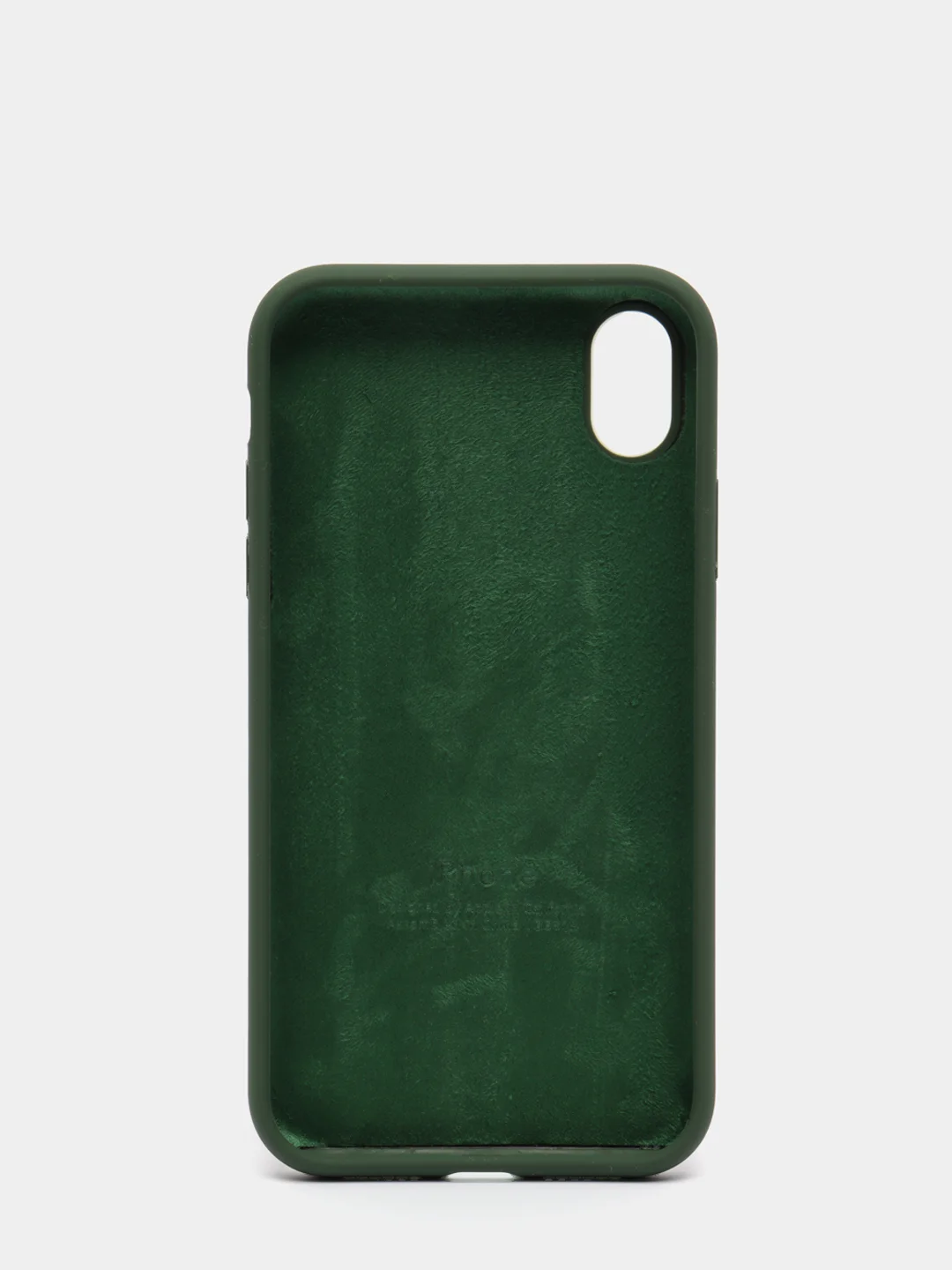 Зеленый силиконовый чехол Silicone Case для iPhone XR (Айфон ХР), с бархатистым покрытием внутри
