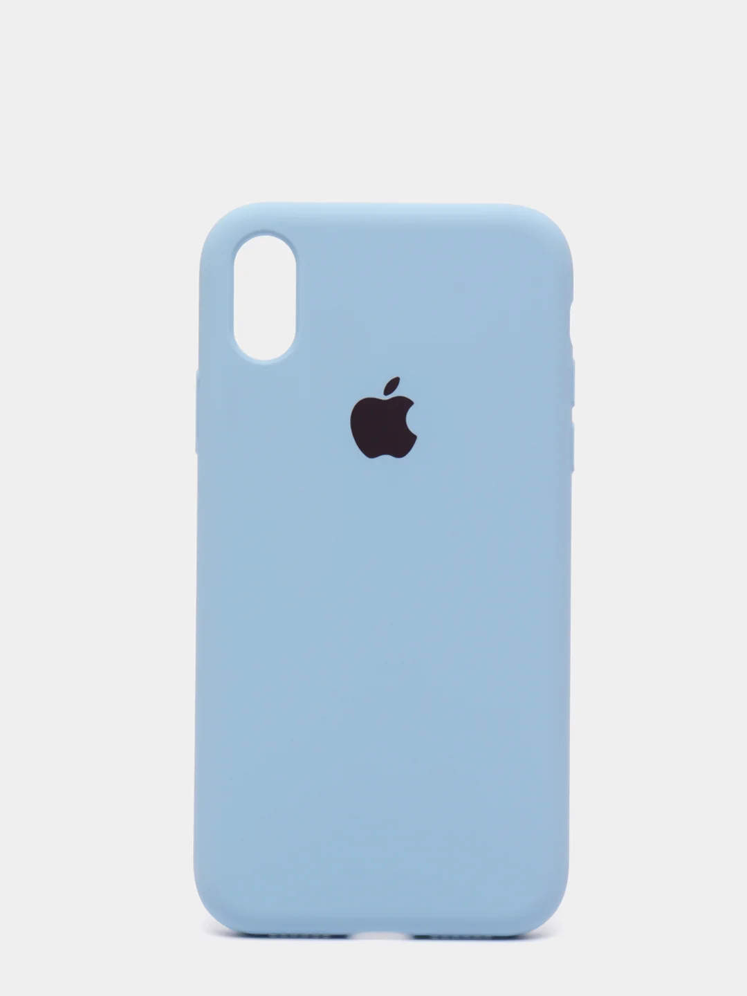 Небесно-голубой силиконовый чехол Silicone Case для iPhone XR (Айфон ХР), с бархатистым покрытием внутри