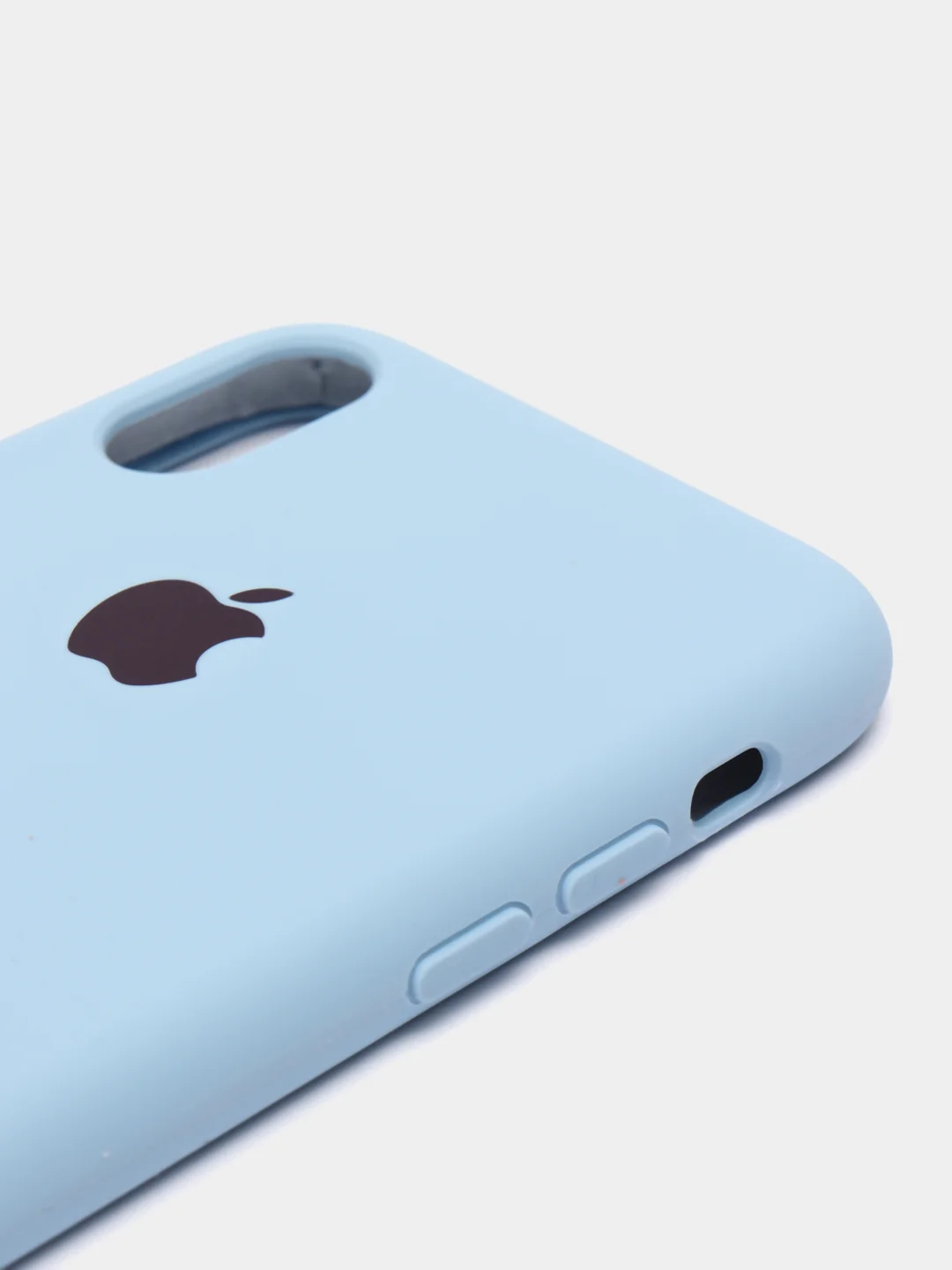 Небесно-голубой силиконовый чехол Silicone Case для iPhone XR (Айфон ХР), с бархатистым покрытием внутри