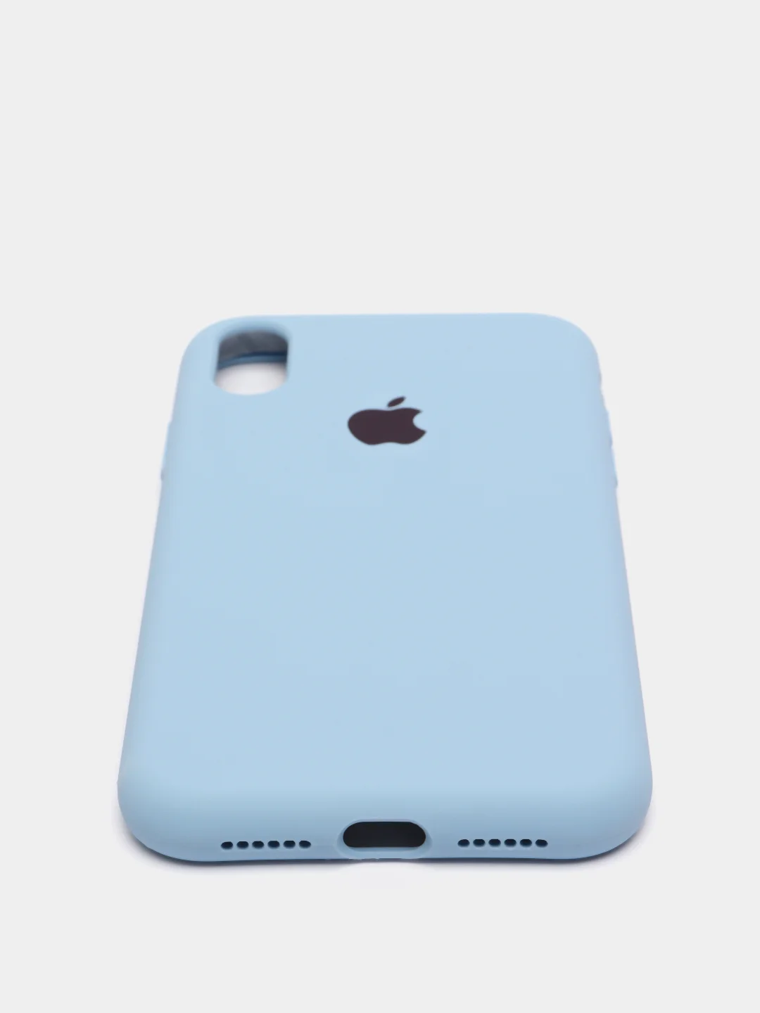 Небесно-голубой силиконовый чехол Silicone Case для iPhone XR (Айфон ХР), с бархатистым покрытием внутри