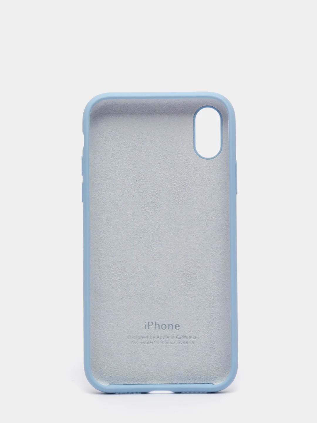 Небесно-голубой силиконовый чехол Silicone Case для iPhone XR (Айфон ХР), с бархатистым покрытием внутри
