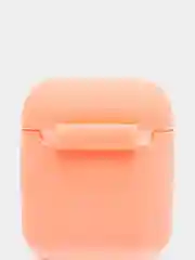 Коралловый меланж силиконовый чехол для беспроводных наушников AirPods, Аирподс 1, 2