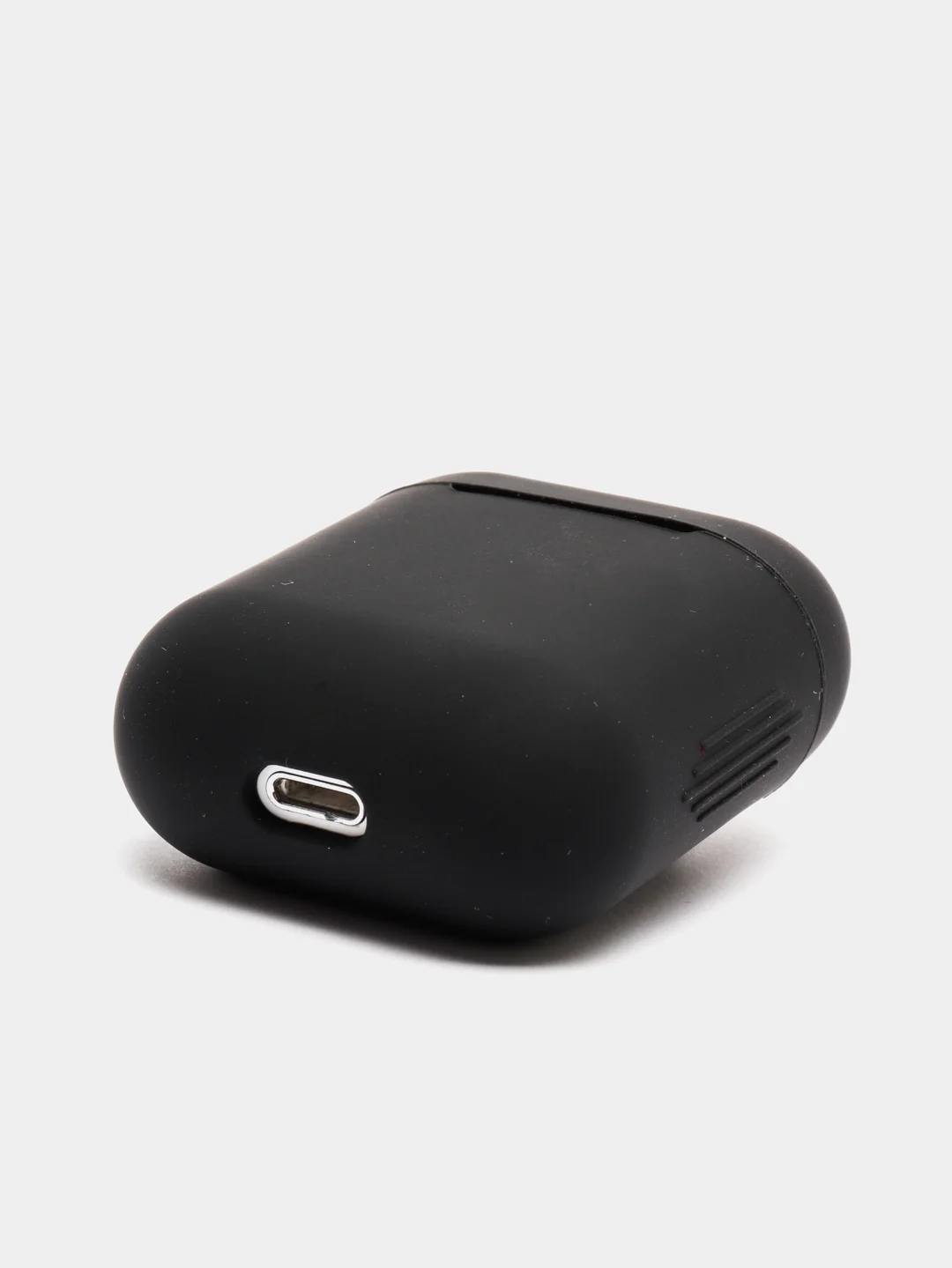 Черный силиконовый чехол для беспроводных наушников AirPods, Аирподс 1, 2