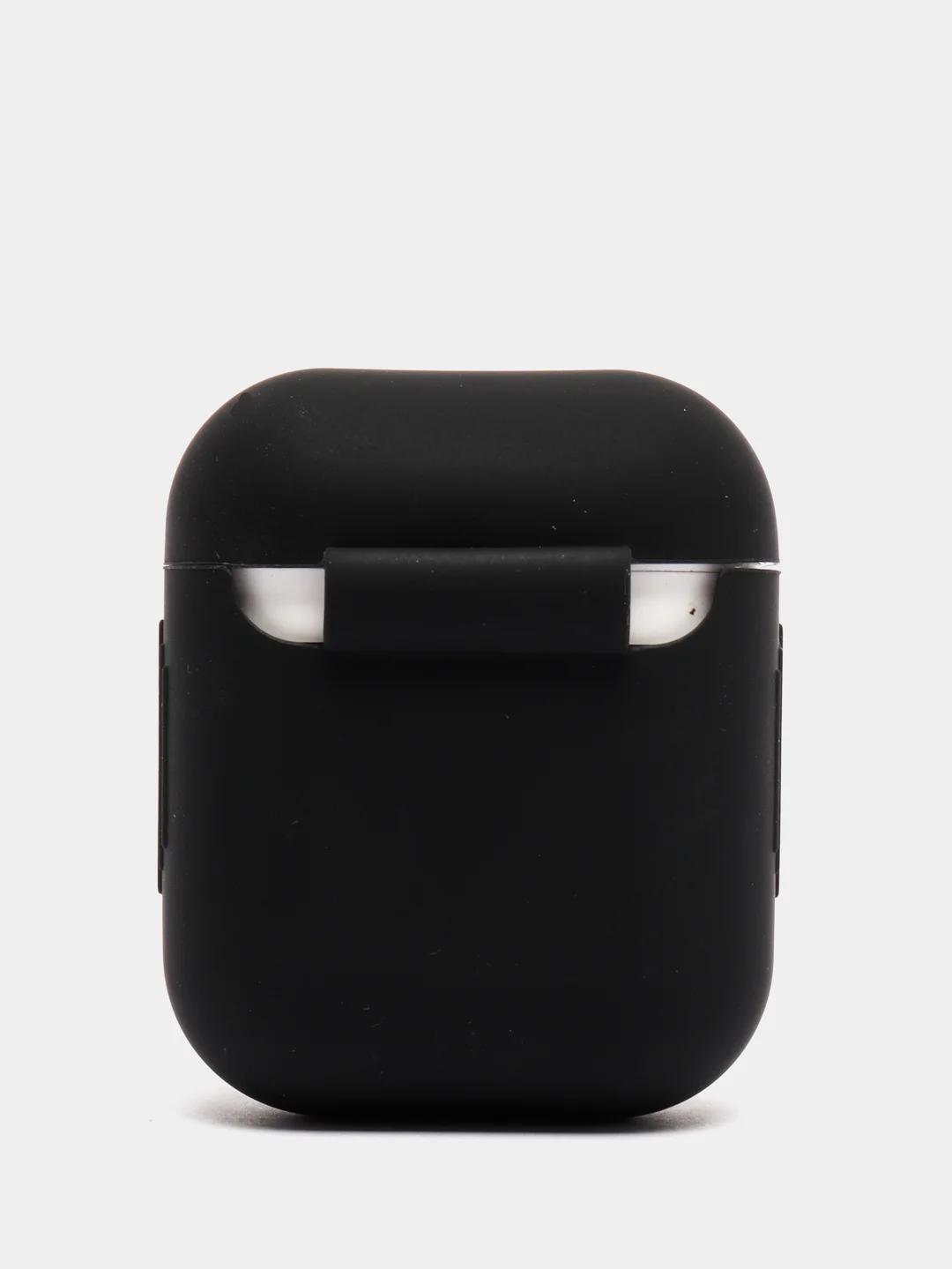 Черный силиконовый чехол для беспроводных наушников AirPods, Аирподс 1, 2