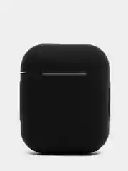 Черный силиконовый чехол для беспроводных наушников AirPods, Аирподс 1, 2
