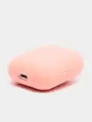 Розовый силиконовый чехол для беспроводных наушников AirPods, Аирподс 1, 2