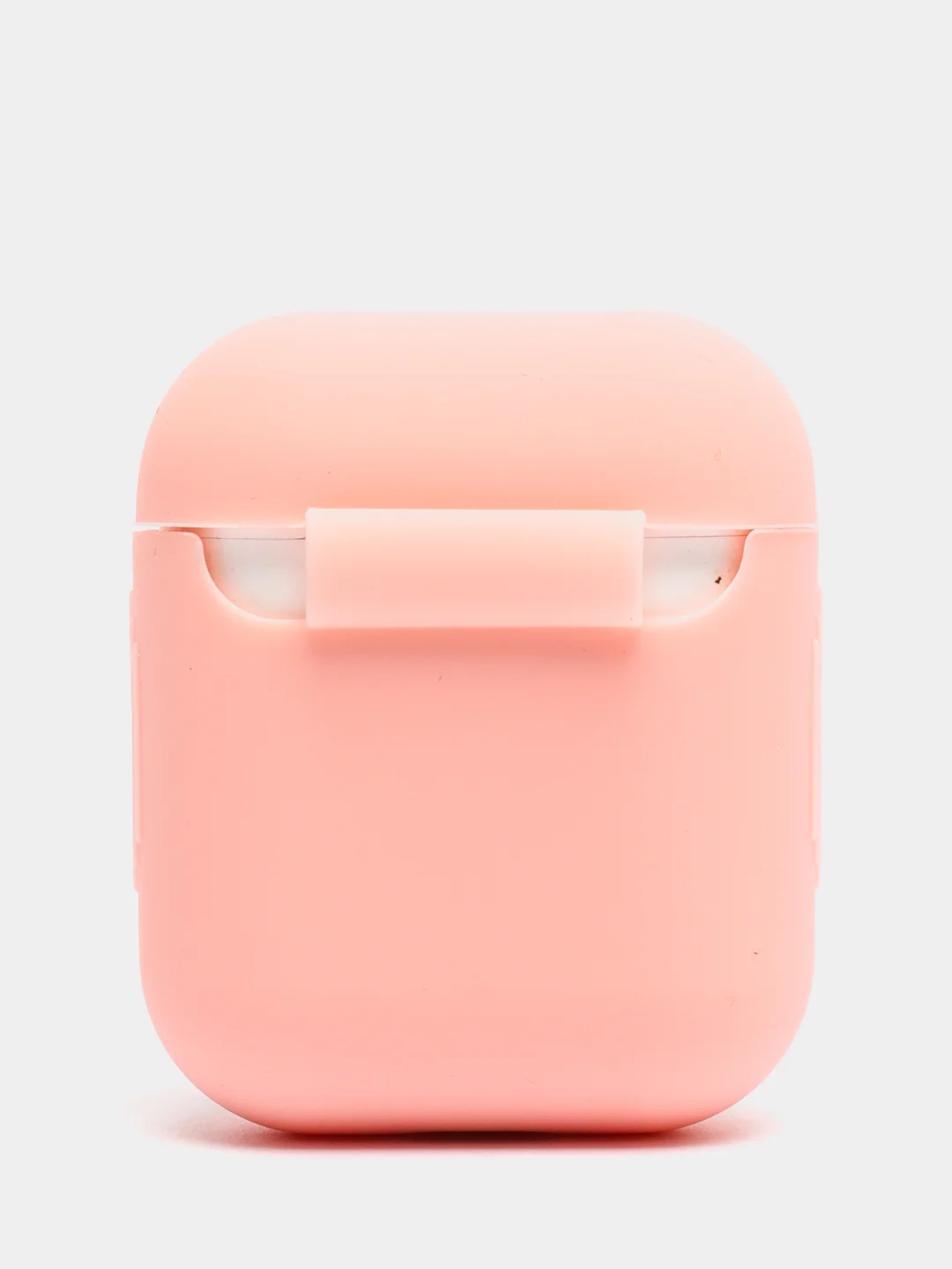 Розовый силиконовый чехол для беспроводных наушников AirPods, Аирподс 1, 2