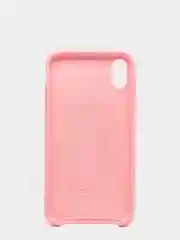 Розовый силиконовый чехол Silicone Case для iPhone XR (Айфон ХР), с бархатистым покрытием внутри