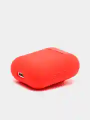 Красный силиконовый чехол для беспроводных наушников AirPods, Аирподс 1, 2