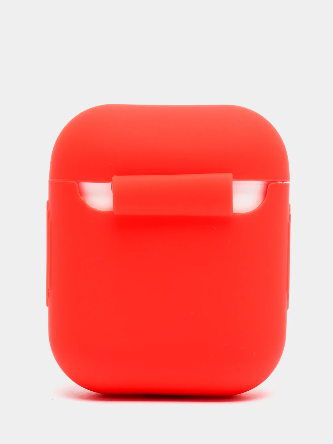 Красный силиконовый чехол для беспроводных наушников AirPods, Аирподс 1, 2