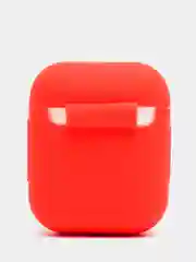 Красный силиконовый чехол для беспроводных наушников AirPods, Аирподс 1, 2
