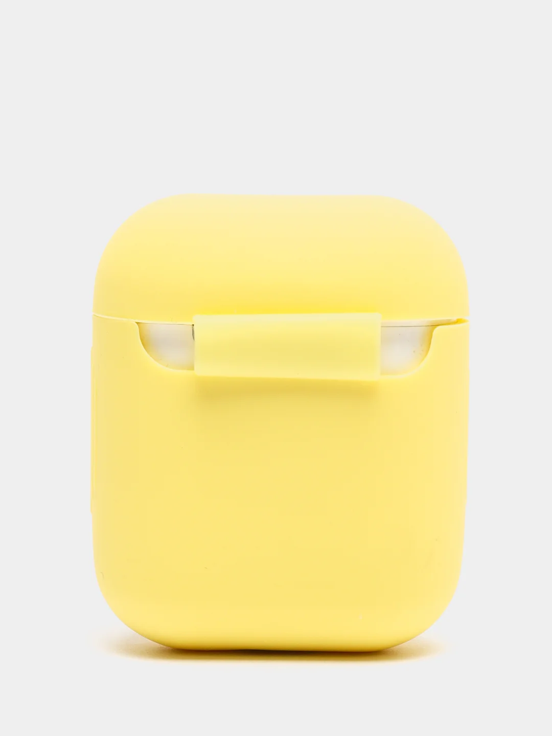 Желтый силиконовый чехол для беспроводных наушников AirPods, Аирподс 1, 2