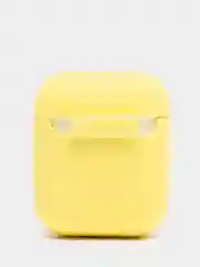Желтый силиконовый чехол для беспроводных наушников AirPods, Аирподс 1, 2