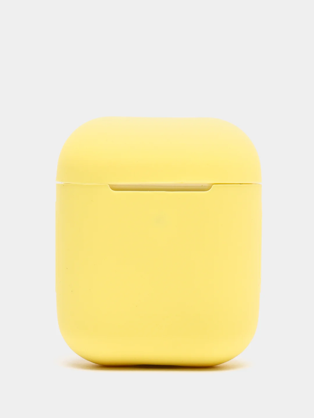 Желтый силиконовый чехол для беспроводных наушников AirPods, Аирподс 1, 2