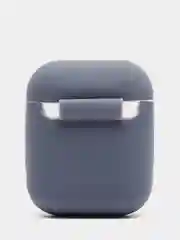 Темно-синий силиконовый чехол для беспроводных наушников AirPods, Аирподс 1, 2