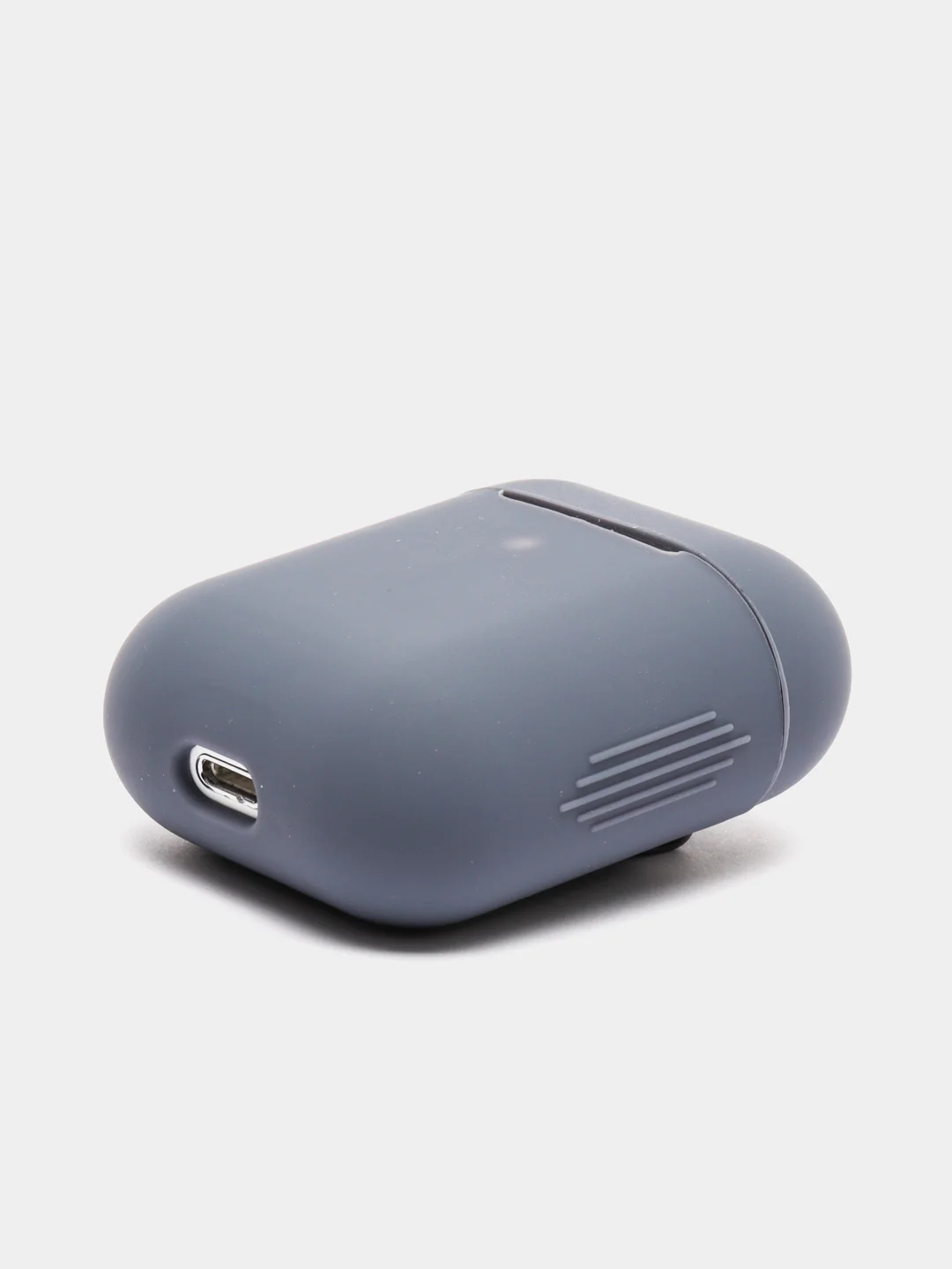 Темно-синий силиконовый чехол для беспроводных наушников AirPods, Аирподс 1, 2