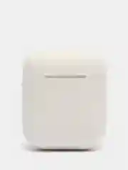 Белый силиконовый чехол для беспроводных наушников AirPods, Аирподс 1, 2