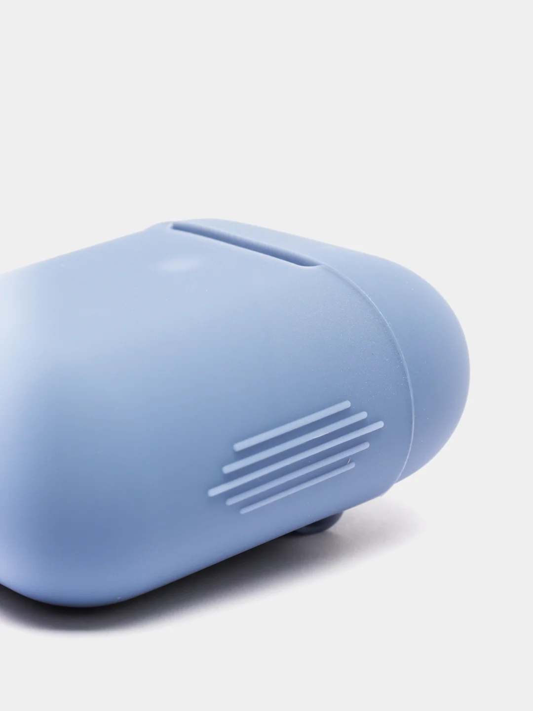 Синий меланж силиконовый чехол для беспроводных наушников AirPods, Аирподс 1, 2