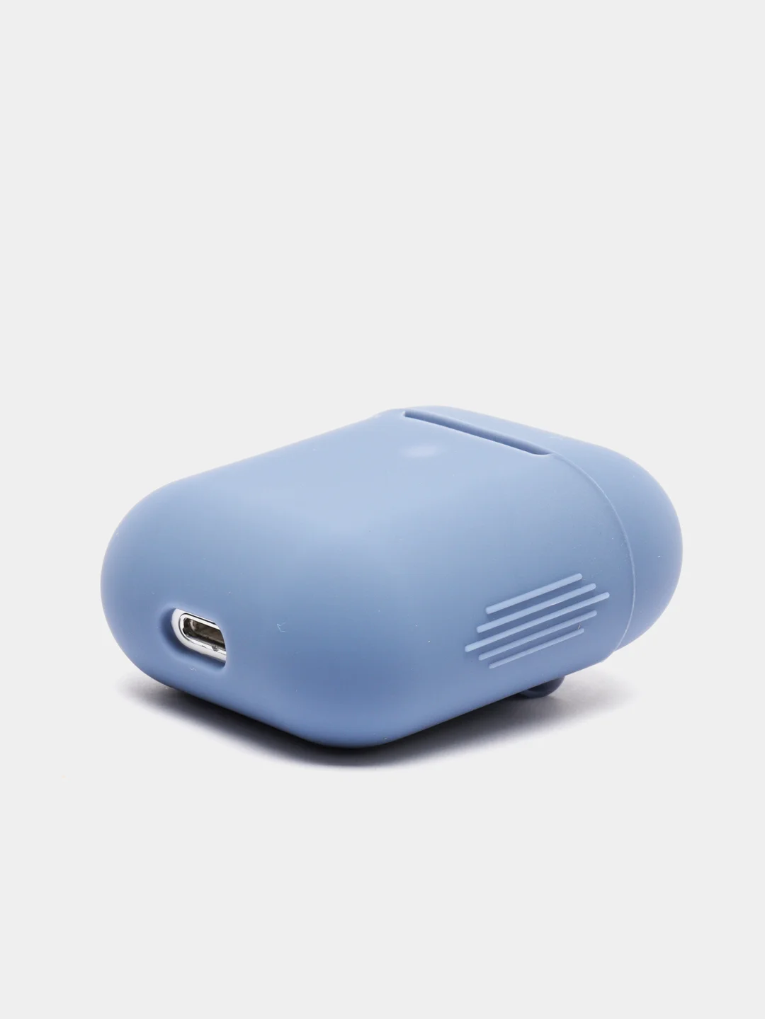Синий меланж силиконовый чехол для беспроводных наушников AirPods, Аирподс 1, 2