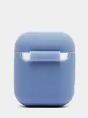Синий меланж силиконовый чехол для беспроводных наушников AirPods, Аирподс 1, 2