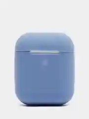 Синий меланж силиконовый чехол для беспроводных наушников AirPods, Аирподс 1, 2
