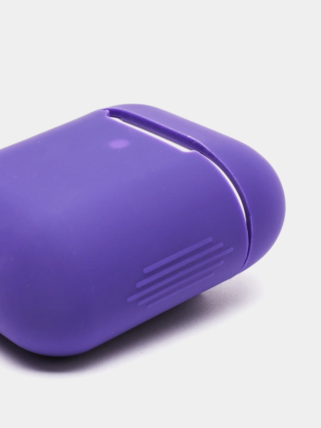 Фиолетовый силиконовый чехол для беспроводных наушников AirPods, Аирподс 1, 2