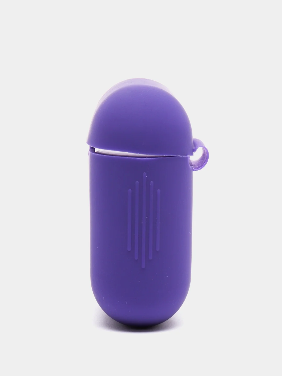 Фиолетовый силиконовый чехол для беспроводных наушников AirPods, Аирподс 1, 2