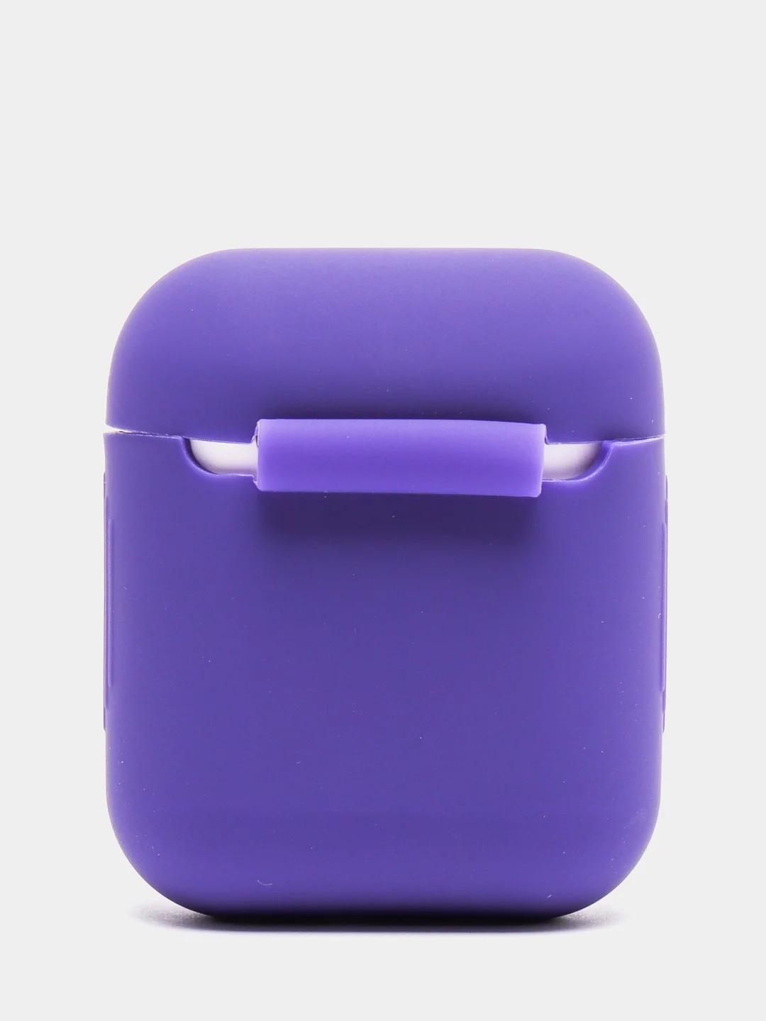 Фиолетовый силиконовый чехол для беспроводных наушников AirPods, Аирподс 1, 2