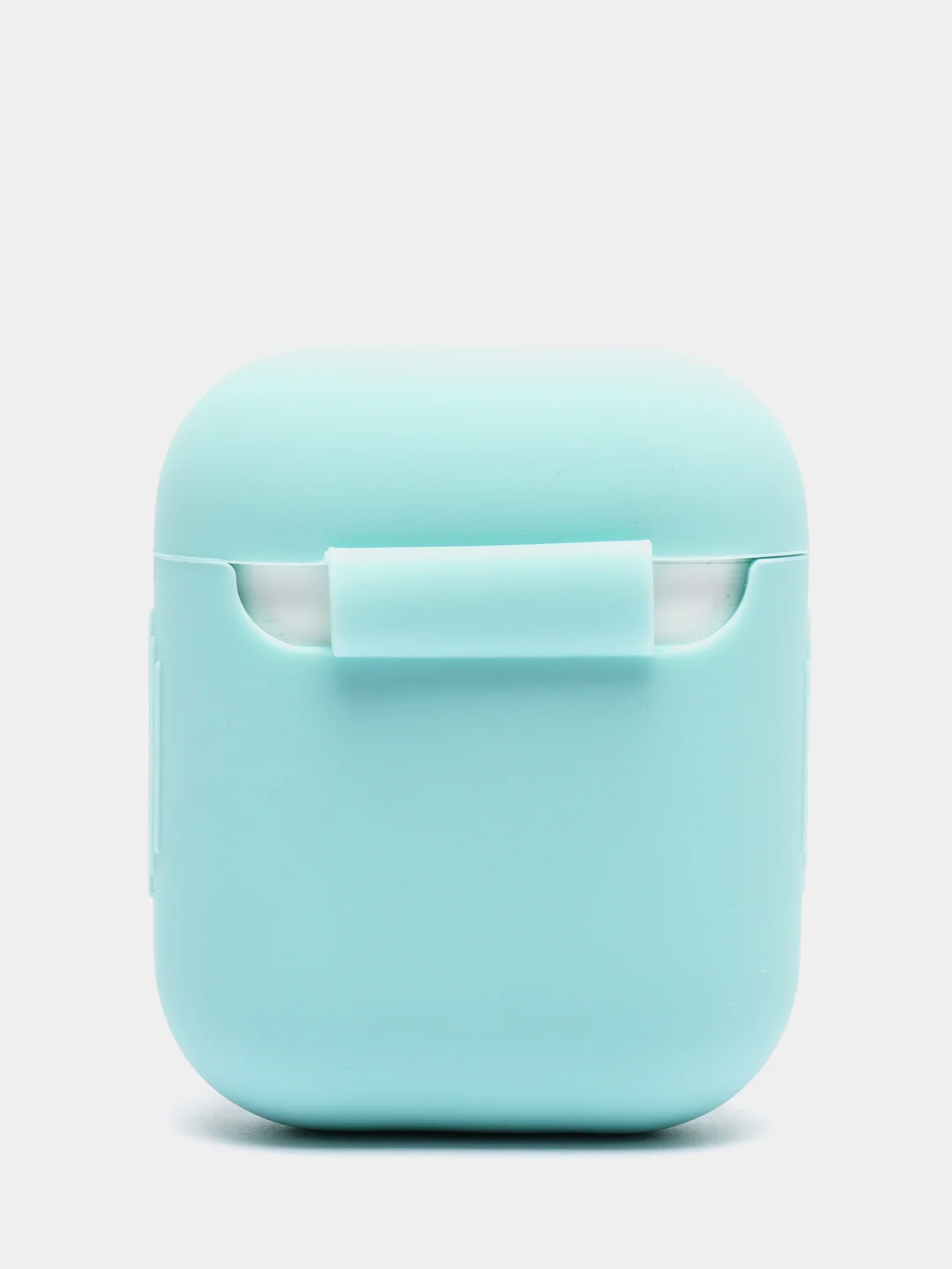 Небесно-голубой силиконовый чехол для беспроводных наушников AirPods, Аирподс 1, 2