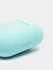Небесно-голубой силиконовый чехол для беспроводных наушников AirPods, Аирподс 1, 2