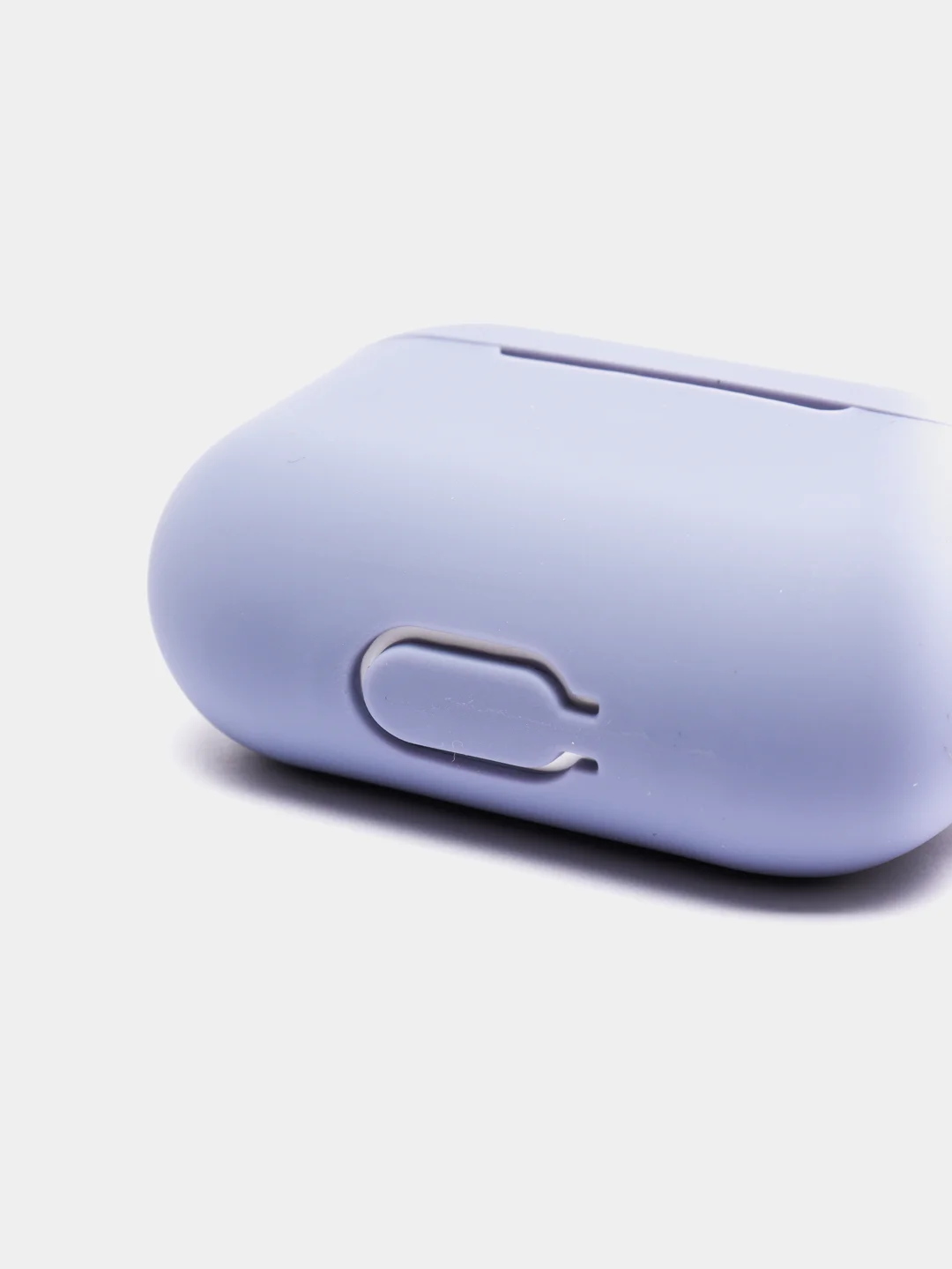 Синий меланж силиконовый чехол для наушников Airpods (Аирподс) 1, 2, 3, Pro, с карабином-держателем
