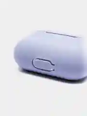 Синий меланж силиконовый чехол для наушников Airpods (Аирподс) 1, 2, 3, Pro, с карабином-держателем