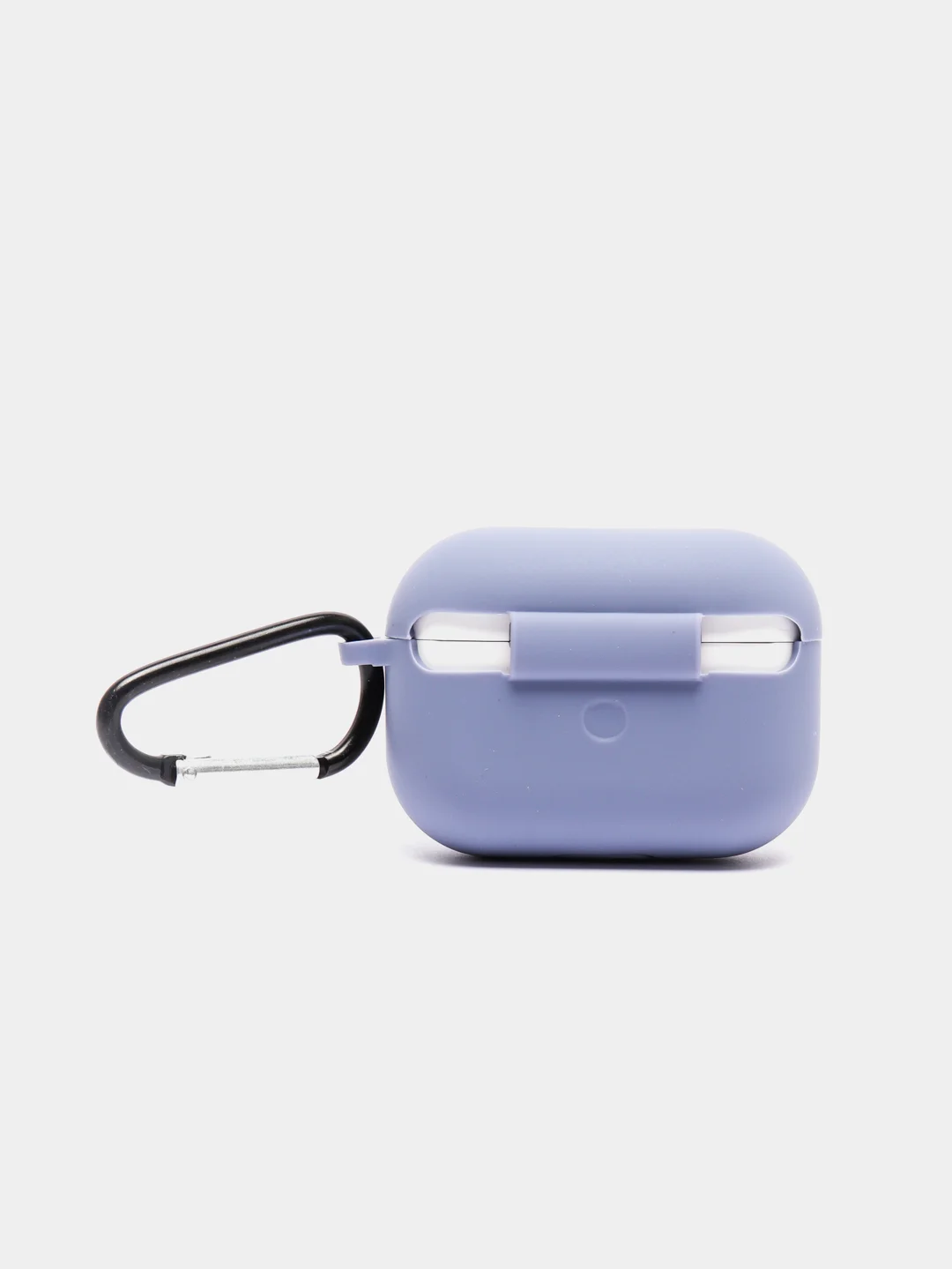 Синий меланж силиконовый чехол для наушников Airpods (Аирподс) 1, 2, 3, Pro, с карабином-держателем