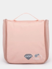 Косметичка дорожная Lucky 20,5х20х9 см, розовая