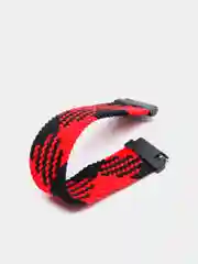 Багровый плетеный нейлоновый ремешок / монобраслет для Xiaomi Amazfit Bip / Huawei / Samsung 20 мм