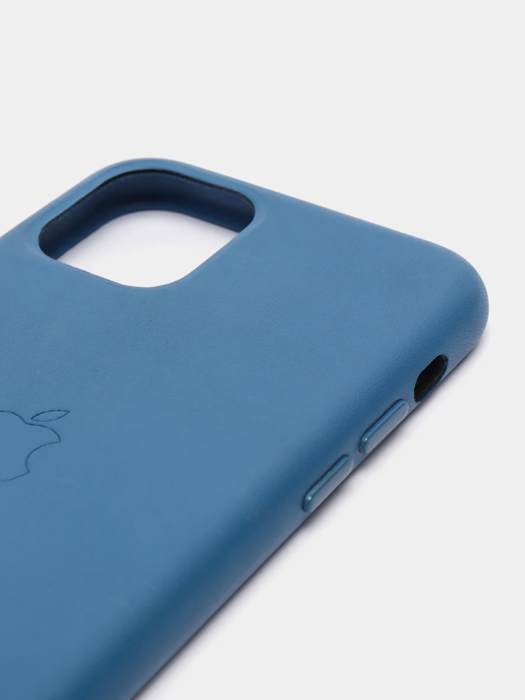 Синий кожаный чехол для iPhone 11 pro