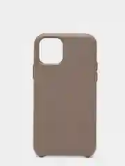 Серый кожаный чехол для iPhone 11 pro