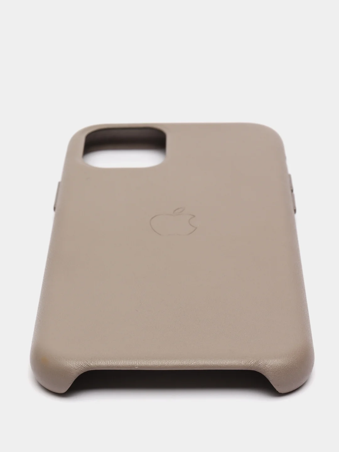 Серый кожаный чехол для iPhone 11 pro
