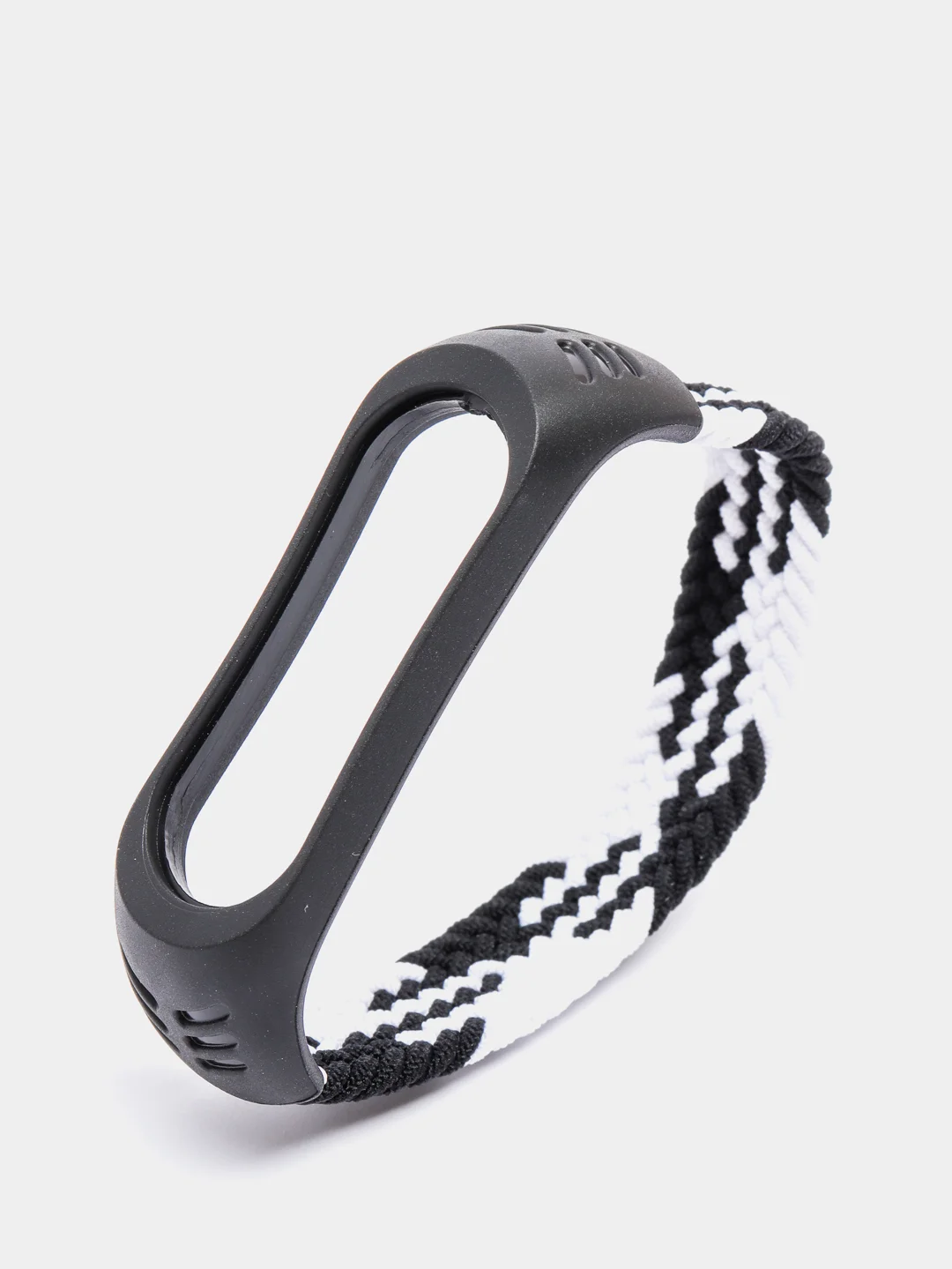 Угольный плетеный нейлоновый ремешок / монобраслет для Xiaomi Mi Band 3, 4, 5 и 6