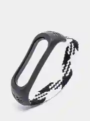 Угольный плетеный нейлоновый ремешок / монобраслет для Xiaomi Mi Band 3, 4, 5 и 6