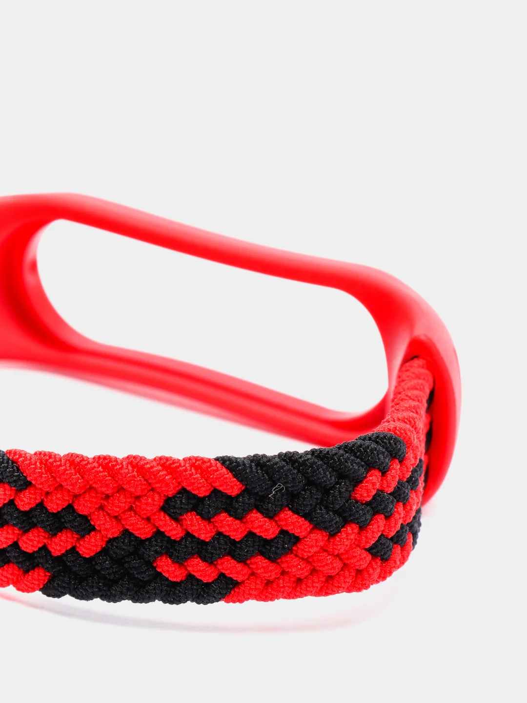 Багровый плетеный нейлоновый ремешок / монобраслет для Xiaomi Mi Band 3, 4, 5 и 6