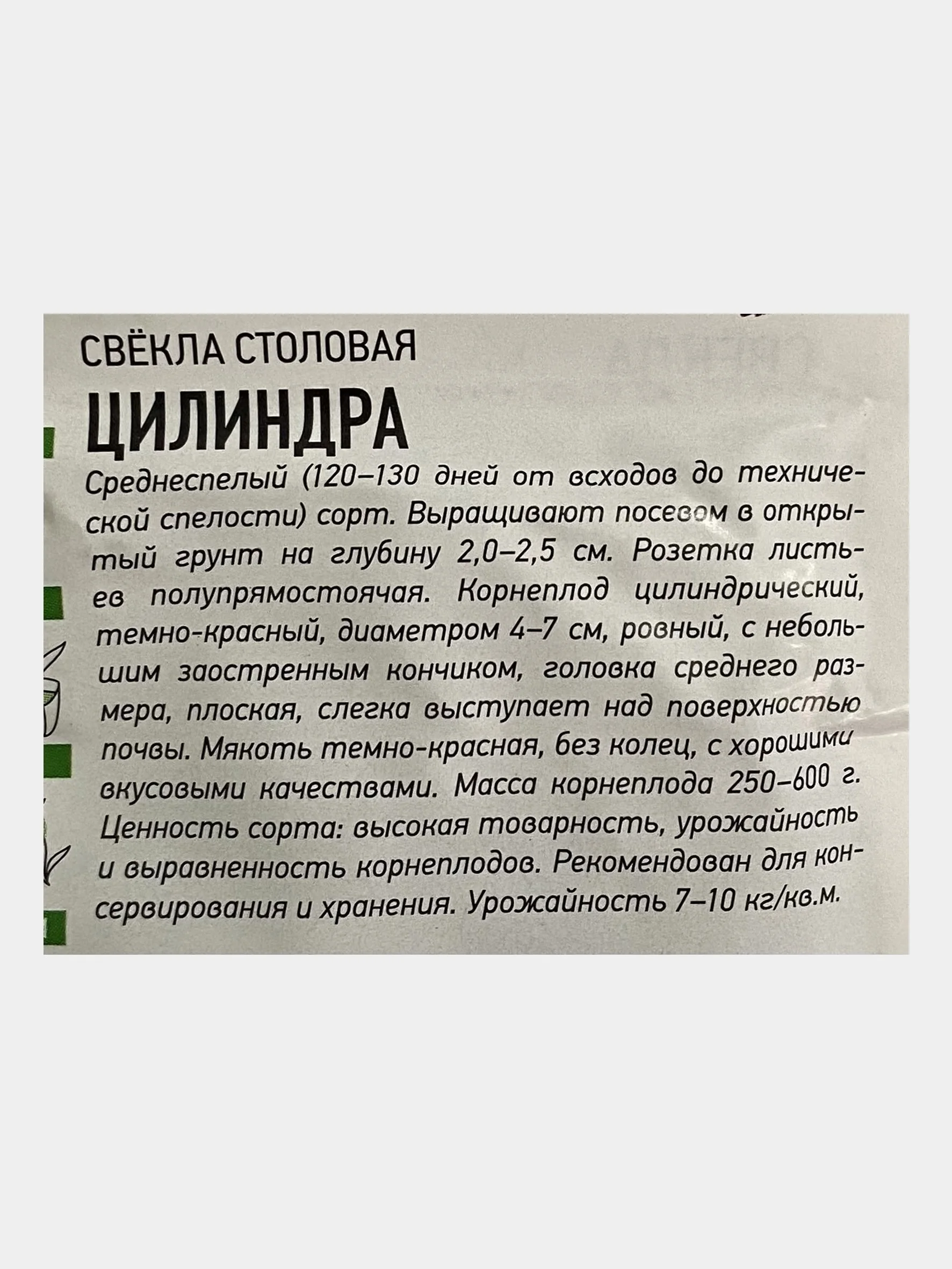 Семена Свекла "Цилиндра"