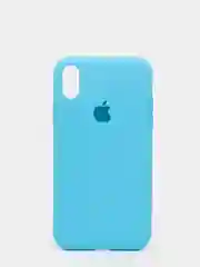 Голубой силиконовый чехол Silicone Case для iPhone XR (Айфон ХР), с бархатистым покрытием внутри