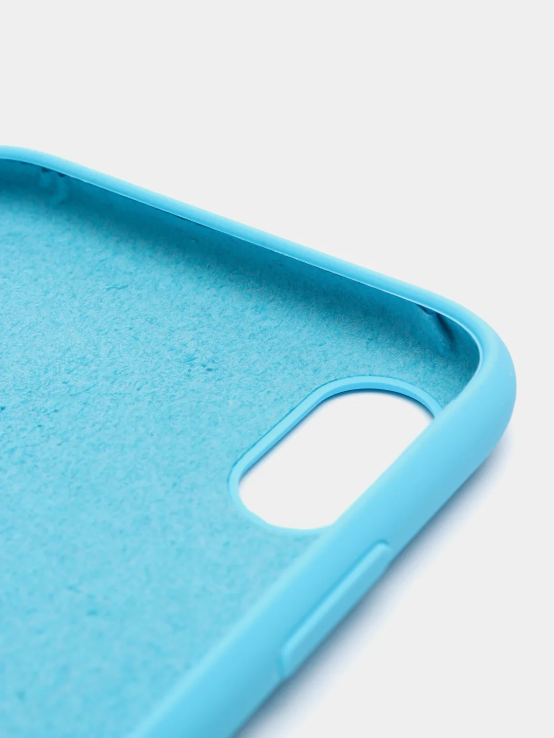 Голубой силиконовый чехол Silicone Case для iPhone XR (Айфон ХР), с бархатистым покрытием внутри
