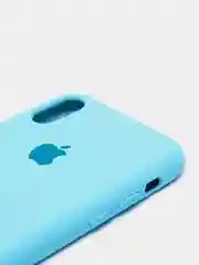 Голубой силиконовый чехол Silicone Case для iPhone XR (Айфон ХР), с бархатистым покрытием внутри